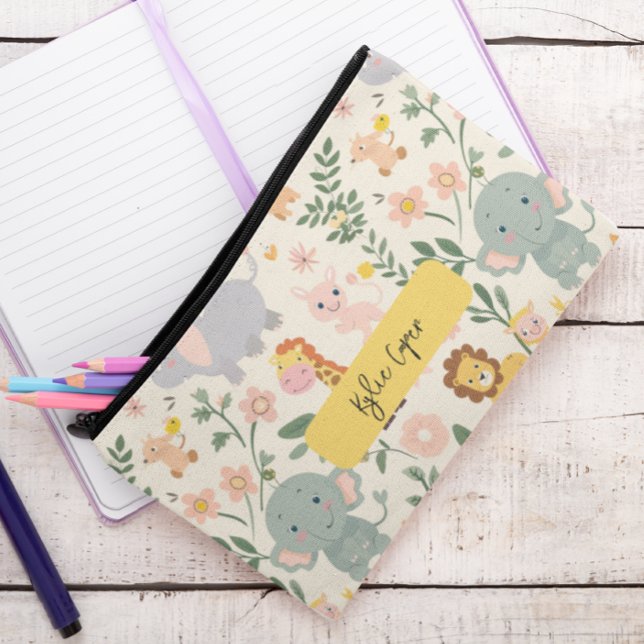 Spaß und spielerische Jungtiere zurück in die Schu Zubehörtasche (Von Creator hochgeladen)