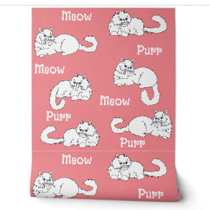 Spaß und Whimsical Persische Katzen auf rosa Tapete