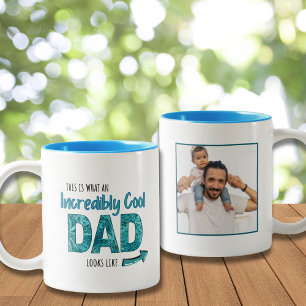 Spaß unglaublich Cooler Vater - Light Blue New Dad Zweifarbige Tasse