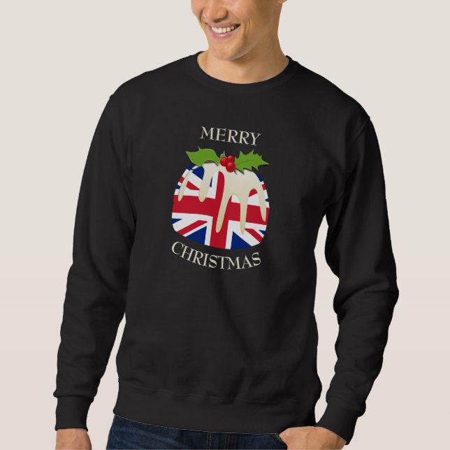Spaß | UNION JACK UK | Weihnachts-Pudding Sweatshirt (Vorderseite)