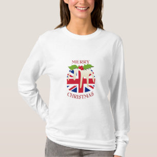 Spaß   UNION JACK UK   Weihnachts-Pudding-T - Shir T-Shirt