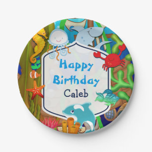Spaß unter dem Meer Kindergeburtstag Pappteller