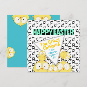 Spaß Verrückt Frohe Ostern Eure verrückten Hühner  Feiertagskarte