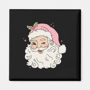 Spaß Vintag Pink Weihnachtsmann Pink Weihnachten M Magnet