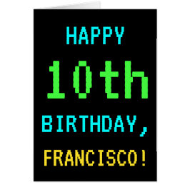 Spaß Vintag/Retro Videospiel Schauen 10. Geburtsta