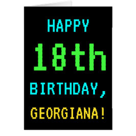 Spaß Vintag/Retro Videospiel Schauen 18. Geburtsta