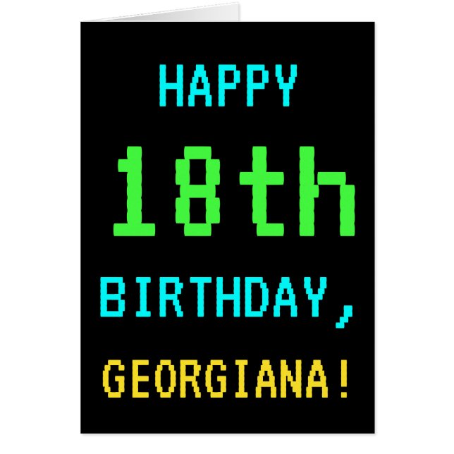 Spaß Vintag/Retro Videospiel Schauen 18. Geburtsta (Vorne)