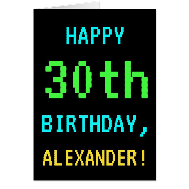 Spaß Vintag/Retro Videospiel Schauen 30. Geburtsta (Vorne)