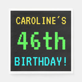 Spaß Vintag/Retro Videospiel Schauen 46. Geburtsta Serviette