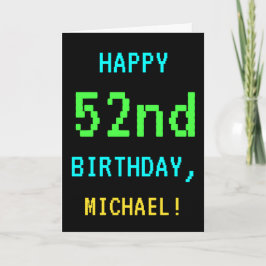 Spaß Vintag/Retro Videospiel Schauen 52. Geburtsta Karte