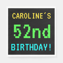 Spaß Vintag/Retro Videospiel Schauen 52. Geburtsta Serviette