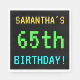 Spaß Vintag/Retro Videospiel Schauen 65. Geburtsta Serviette