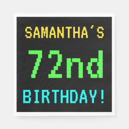 Spaß Vintag/Retro Videospiel Schauen 72. Geburtsta Serviette