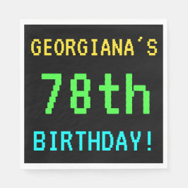 Spaß Vintag/Retro Videospiel Schauen 78. Geburtsta Serviette