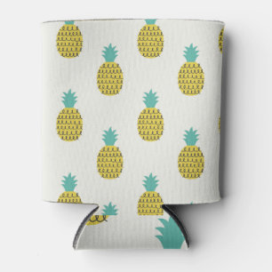 Spaß Vintage Ananas Nahtlose Illustration. Dosenkühler