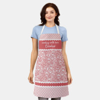 Spaß Vintage weißen Polka Dots Korallen rosa Herze