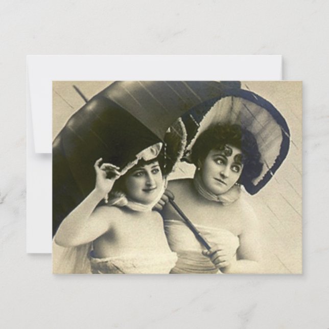 Spaß Vintager Brautdusche Einladung in Regen (Vorderseite)