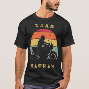 Spaß Vintager Retro Sunset Nathan Motorrad-Fahrer T-Shirt