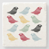 Spaß Vögel Dänisch Moderne Retro farbenfrohe Mitte