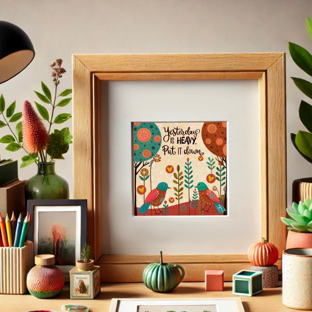 Spaß Vögel Gestern Inspirierend Zitat Inspirivity Poster (Von Creator hochgeladen)