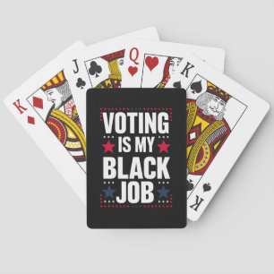 Spaß Voting Ist Mein Schwarzer Job Vintage Spielkarten