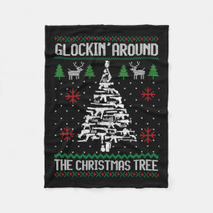 Spaß Waffen hässliche Weihnachten Weihnachten für  Fleecedecke