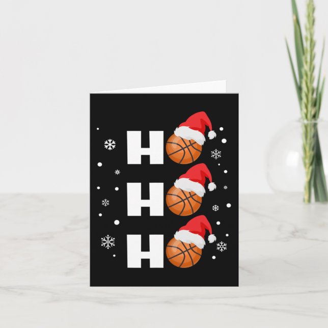 Spaß Weihnachten Basketball Spieler Ho Ho Ho Ho Sp Karte (Vorderseite)