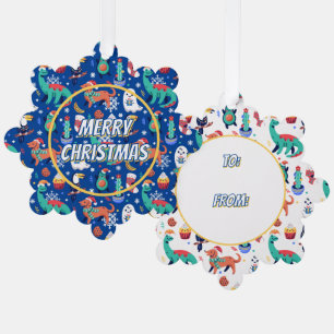 Spaß Weihnachten Dinosaurier Dog Parrot Avocado Ca Ornament Karte