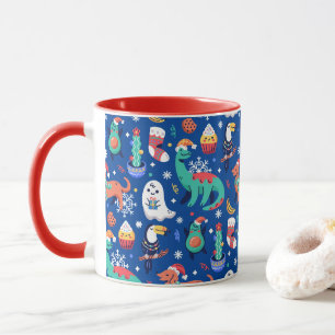 Spaß Weihnachten Dinosaurier Dog Parrot Avocado Ca Tasse