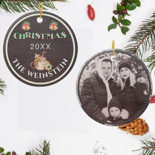 Spaß Weihnachten Foto Keepake Keramik Ornament