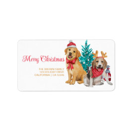 Spaß Weihnachten Foto Moderne Minimale Rücksendead Adressaufkleber