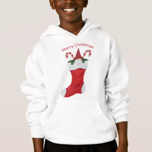 Spaß Weihnachten Gnome in Red Strumpf Candy Canes Hoodie