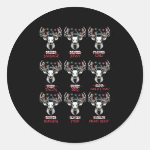 Spaß Weihnachten Hirsch Bow Jagd Weihnachtsmänner  Runder Aufkleber