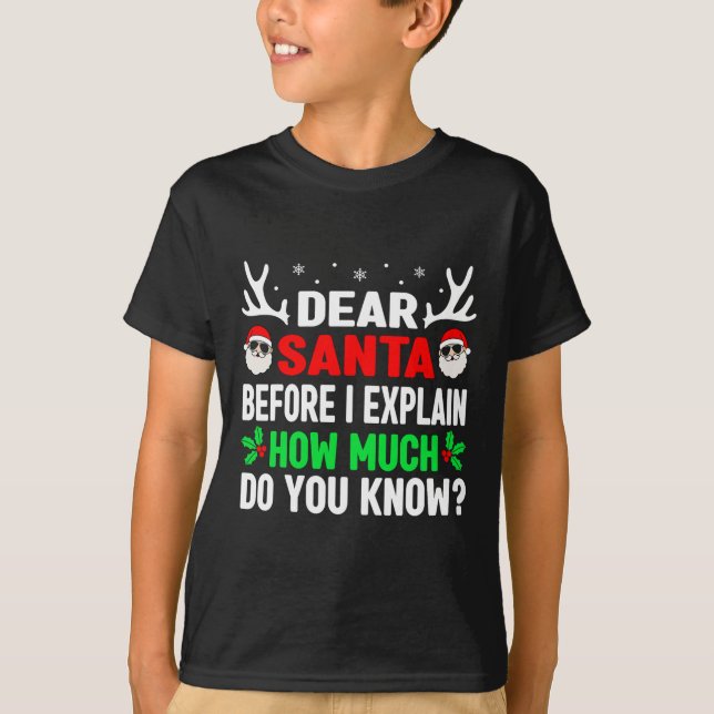 Spaß Weihnachten Kinder Erwachsene Liebe Santa I k T-Shirt (Vorderseite)
