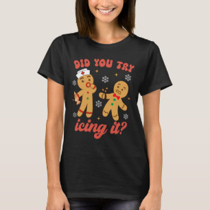 Spaß Weihnachten Krankenschwester Gingerbread Mann T-Shirt