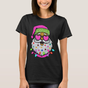 Spaß Weihnachten mit Sonnenbrille Weihnachten Rosa T-Shirt