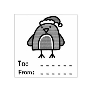 Spaß Weihnachten Robin Kids Geschenksiegel Gummistempel