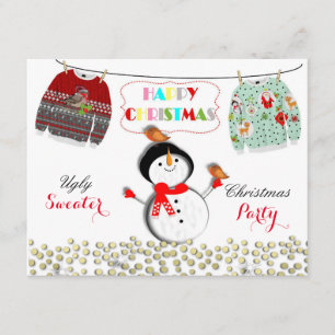 Spaß Weihnachten Ugly Sweater Themenfestivals Part Einladung