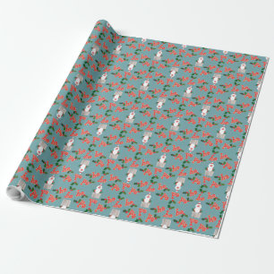 Spaß Weihnachts-Geschenk: Santas, Holly, Ho, ho, h Geschenkpapier