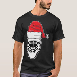 Spaß Weihnachts Hockey Goalie Maske Weihnachtsmann T-Shirt