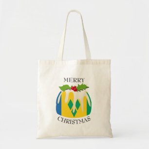 Spaß Weihnachts-Pudding ST VINCENT FLAG Tragetasche