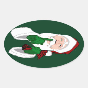 Spaß Weihnachtsaufkleber Niedlich Weihnachtsaufkle Ovaler Aufkleber