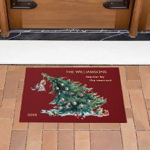 Spaß Weihnachtsbaum Dangling Cat Foto