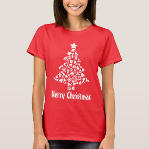 Spaß-Weihnachtsbaum Feiertags-T - Shirt