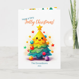 Spaß Weihnachtsbaum Karte