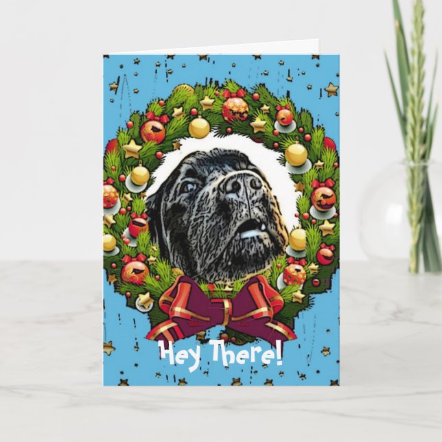 Spaß Weihnachtskarte ~Hund Feiertagskarte (Vorderseite)