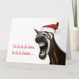 Spaß Weihnachtskarte, Singing Donkey Karte