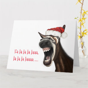 Spaß Weihnachtskarte, Singing Donkey Karte