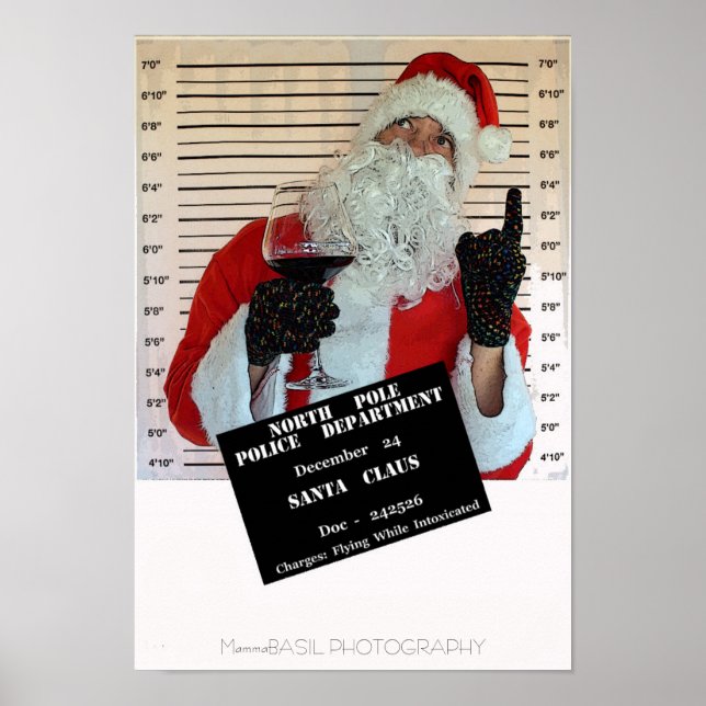 Spaß Weihnachtsmann in Polizeiabteilung Poster! Poster (Vorne)
