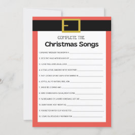 Spaß Weihnachtsspiel - Nicht bearbeitbar - Einladung